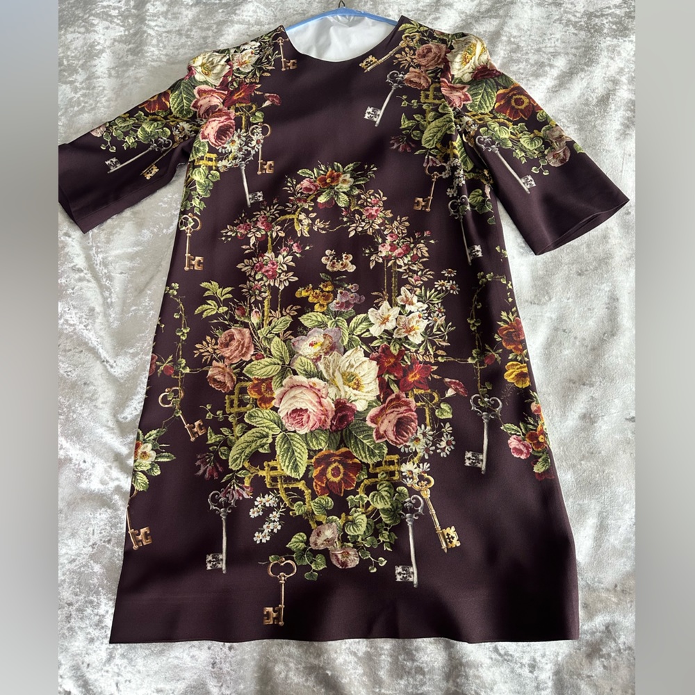 Dolce & Gabbana Burgundy Mini Dress